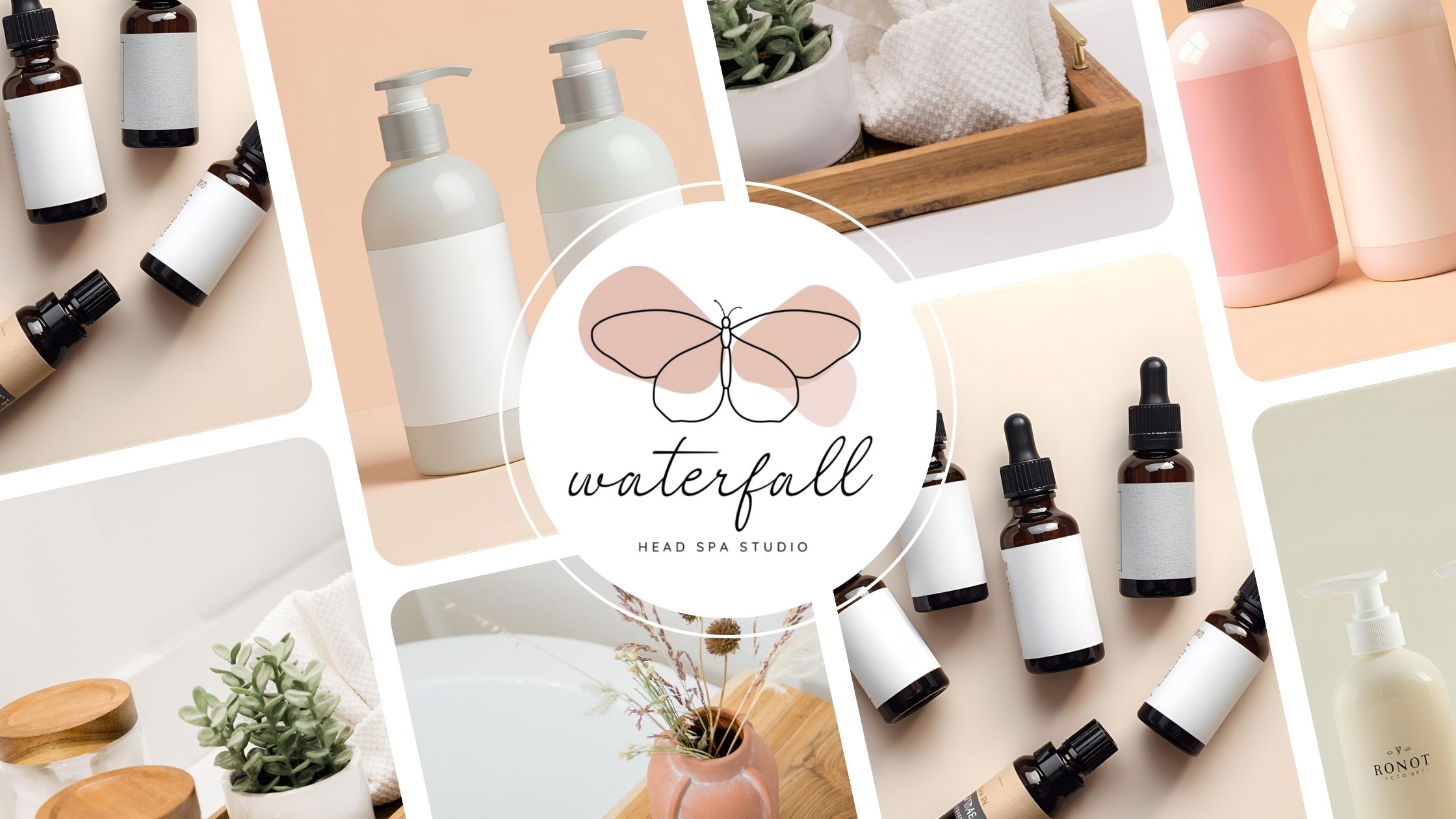 Waterfall Head Spa Signature Products Banner